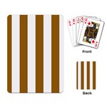Vertical Stripes - White and Golden Brown Playing Cards Single Design