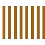 Vertical Stripes - White and Golden Brown Birthday Cake 3D Greeting Card (7x5)
