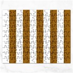 Vertical Stripes - White and Golden Brown Jigsaw Puzzle (Rectangular)