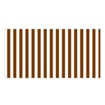 Vertical Stripes - White and Chocolate Brown Satin Shawl