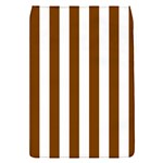 Vertical Stripes - White and Chocolate Brown Removable Flap Cover (S)