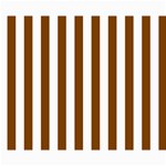 Vertical Stripes - White and Chocolate Brown Collage 8  x 10 