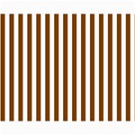 Vertical Stripes - White and Chocolate Brown Collage 11  x 14 