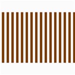 Vertical Stripes - White and Chocolate Brown Collage 12  x 18 