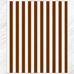 Vertical Stripes - White and Chocolate Brown Canvas 8  x 10 