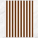 Vertical Stripes - White and Chocolate Brown Canvas 18  x 24 