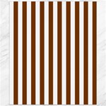 Vertical Stripes - White and Chocolate Brown Canvas 20  x 24 