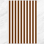 Vertical Stripes - White and Chocolate Brown Canvas 20  x 30 