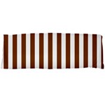 Vertical Stripes - White and Chocolate Brown Body Pillow Case Dakimakura (Two Sides)