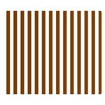 Vertical Stripes - White and Chocolate Brown Double Sided Flano Blanket (Small)