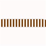 Vertical Stripes - White and Chocolate Brown Small Bar Mat