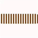 Vertical Stripes - White and Chocolate Brown Medium Bar Mat
