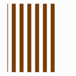 Vertical Stripes - White and Chocolate Brown Large Garden Flag (Two Sides)