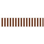 Vertical Stripes - White and Auburn Brown Flano Scarf (Small)