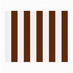 Vertical Stripes - White and Auburn Brown Small Glasses Cloth