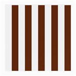 Vertical Stripes - White and Auburn Brown Medium Glasses Cloth
