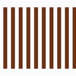 Vertical Stripes - White and Auburn Brown Collage 8  x 10 