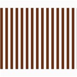 Vertical Stripes - White and Auburn Brown Collage 11  x 14 