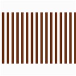 Vertical Stripes - White and Auburn Brown Collage 12  x 18 