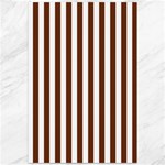 Vertical Stripes - White and Auburn Brown Canvas 12  x 18 