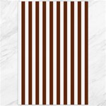 Vertical Stripes - White and Auburn Brown Canvas 20  x 30 