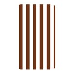 Vertical Stripes - White and Auburn Brown Memory Card Reader (Rectangular)