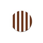 Vertical Stripes - White and Auburn Brown Golf Ball Marker (10 pack)