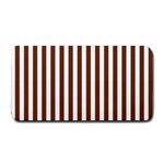 Vertical Stripes - White and Auburn Brown Medium Bar Mat