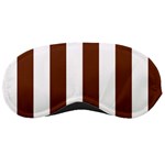 Vertical Stripes - White and Auburn Brown Sleeping Mask