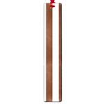 Vertical Stripes - White and Auburn Brown Large Book Mark