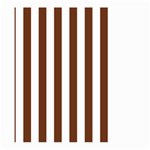 Vertical Stripes - White and Auburn Brown Large Garden Flag (Two Sides)