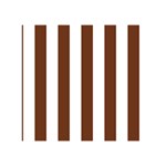 Vertical Stripes - White and Auburn Brown Greeting Card 5  x 7 
