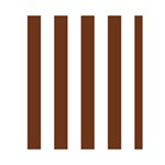 Vertical Stripes - White and Auburn Brown Greeting Card 4.5  x 6 