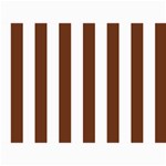 Vertical Stripes - White and Auburn Brown 5  x 7  Photo Cards
