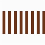 Vertical Stripes - White and Auburn Brown 4  x 8  Photo Cards