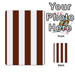 Vertical Stripes - White and Auburn Brown Multi-purpose Cards (Rectangle)