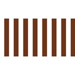 Vertical Stripes - White and Auburn Brown YOU ARE INVITED 3D Greeting Card (8x4)