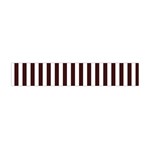 Vertical Stripes - White and Dark Sienna Brown Flano Scarf (Mini)