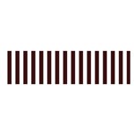 Vertical Stripes - White and Dark Sienna Brown Satin Scarf (Oblong)
