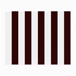 Vertical Stripes - White and Dark Sienna Brown Small Glasses Cloth
