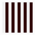 Vertical Stripes - White and Dark Sienna Brown Medium Glasses Cloth