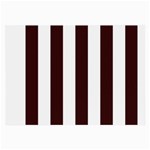 Vertical Stripes - White and Dark Sienna Brown Large Glasses Cloth (2 Sides)