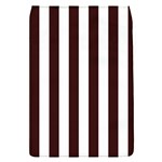 Vertical Stripes - White and Dark Sienna Brown Removable Flap Cover (S)
