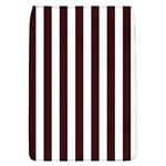 Vertical Stripes - White and Dark Sienna Brown Removable Flap Cover (L)