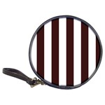 Vertical Stripes - White and Dark Sienna Brown Classic 20-CD Wallet