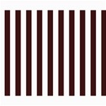 Vertical Stripes - White and Dark Sienna Brown Collage 8  x 10 