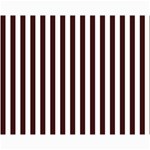 Vertical Stripes - White and Dark Sienna Brown Collage 11  x 14 