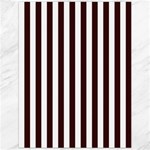 Vertical Stripes - White and Dark Sienna Brown Canvas 12  x 16 