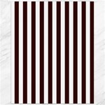 Vertical Stripes - White and Dark Sienna Brown Canvas 16  x 20 