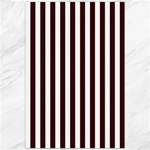 Vertical Stripes - White and Dark Sienna Brown Canvas 20  x 30 